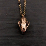Wolverine Skull Necklace in Solid Bronze Wolverine Skull Pendant Wolverine Skull Jewelry