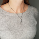 Honey Badger Claw Pendant Necklace - Solid Hand Cast 925 Sterling Silver - Fierce Wild Animal Unisex Jewelry - Multiple Chain Options