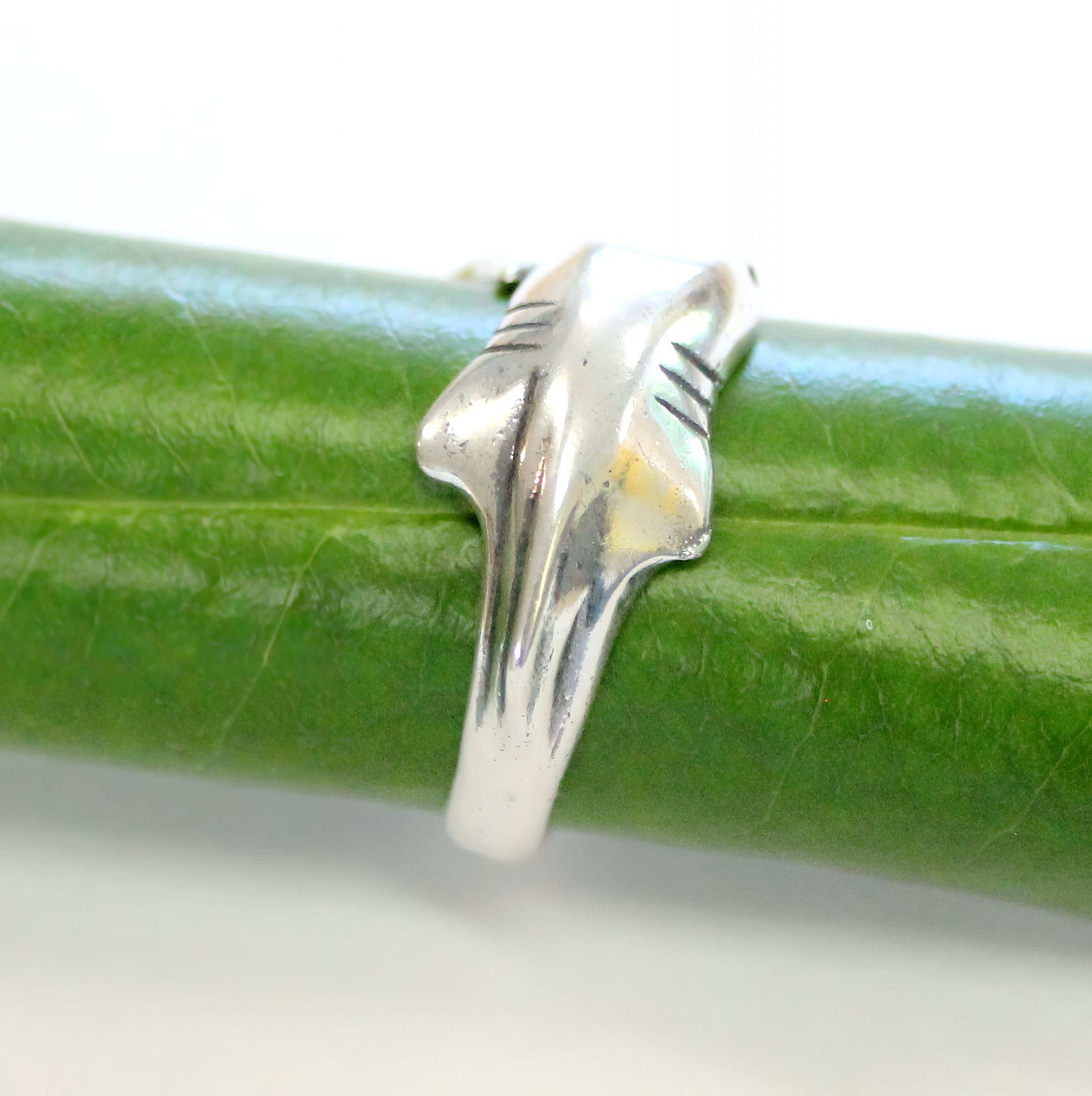 Whale Shark Wrap Ring - Solid 925 Sterling Silver - Nautical Ocean Rare Animal - Rhincodon Jewelry Gift - Polished Oxidized Finish