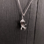 Hanging Baby Possum Pendant Necklace - Solid 925 Sterling Silver Multiple Chain Lengths Animal Jewelry Gift for Her