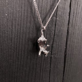 Hanging Baby Possum Pendant Necklace - Solid 925 Sterling Silver Multiple Chain Lengths Animal Jewelry Gift for Her