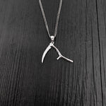 Grim Reaper Scythe Pendant Necklace in Solid 925 Sterling Silver - Unisex Jewelry Gift - Multiple Chain Lengths