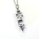 Silver necklace with delicate chain, bold link design