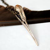Heron Skull Pendant Necklace - Moon Raven Designs