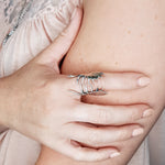 Moose Antler Wrap Ring Solid Cast 925 Sterling Silver - Moon Raven Designs