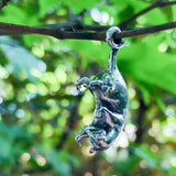 Hanging Baby Possum Pendant Necklace - Solid 925 Sterling Silver Multiple Chain Lengths Animal Jewelry Gift for Her