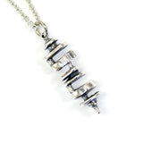 Silver necklace with delicate chain, elegant modern style