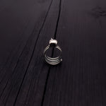 Silver Raven Skull Wrap Ring Sizes 4 to 13 Solid Hand Cast Silver Plated Bronze - Moon Raven Designs