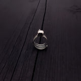 Silver Raven Skull Wrap Ring Sizes 4 to 13 Solid Hand Cast Silver Plated Bronze - Moon Raven Designs