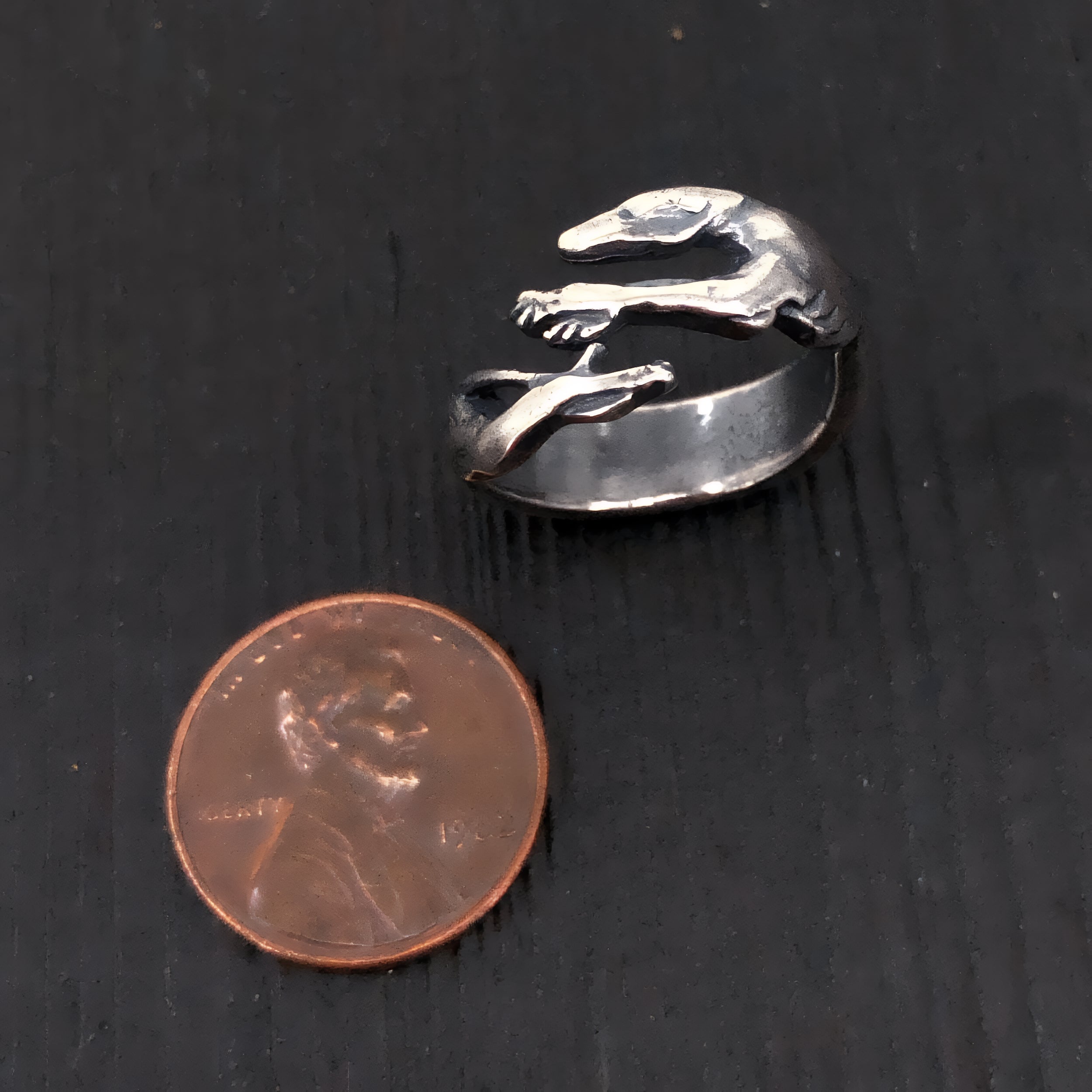 Greyhound Ring in Solid Sterling Silver Greyhound Ring Greyhound Dog Jewelry