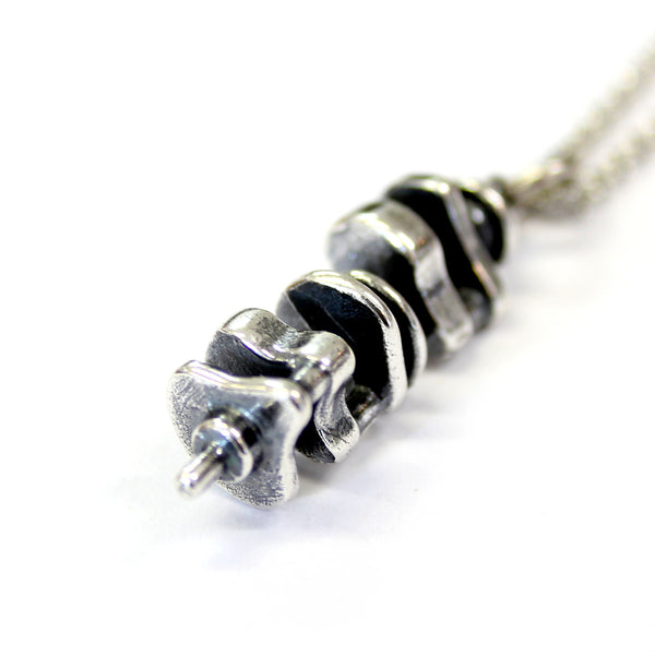 Crankshaft Necklace in Sterling Silver