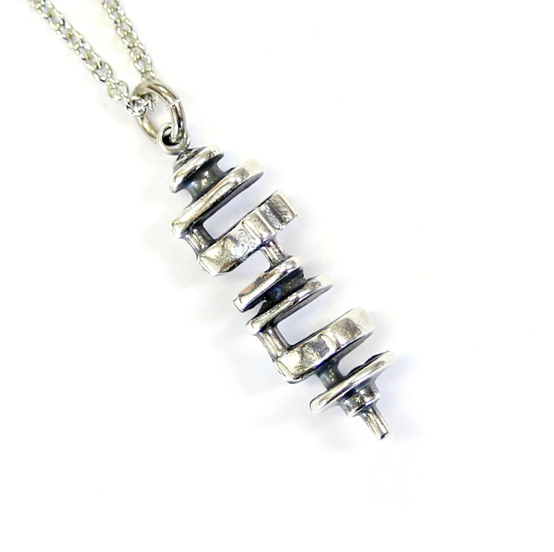 Crankshaft Necklace in Sterling Silver