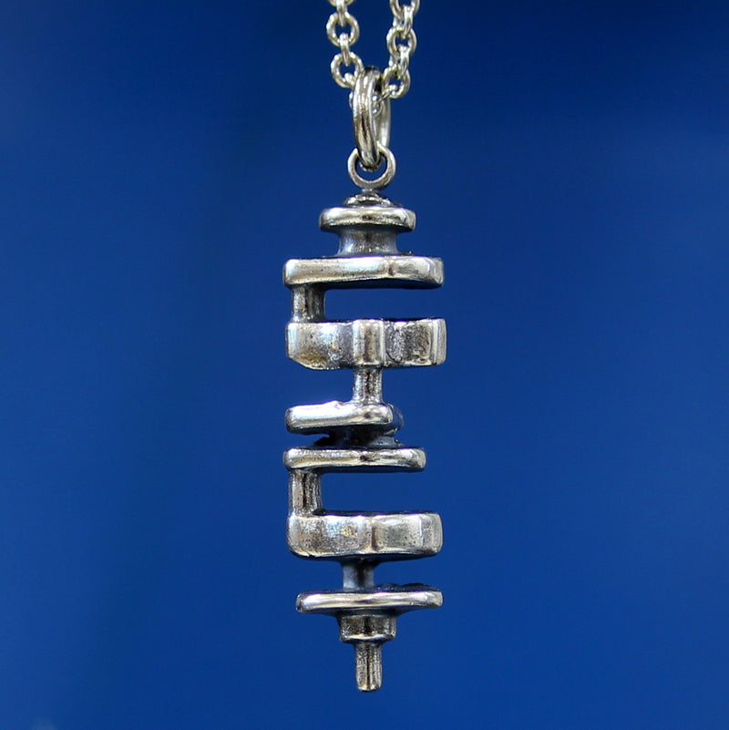 Crankshaft Necklace in Sterling Silver