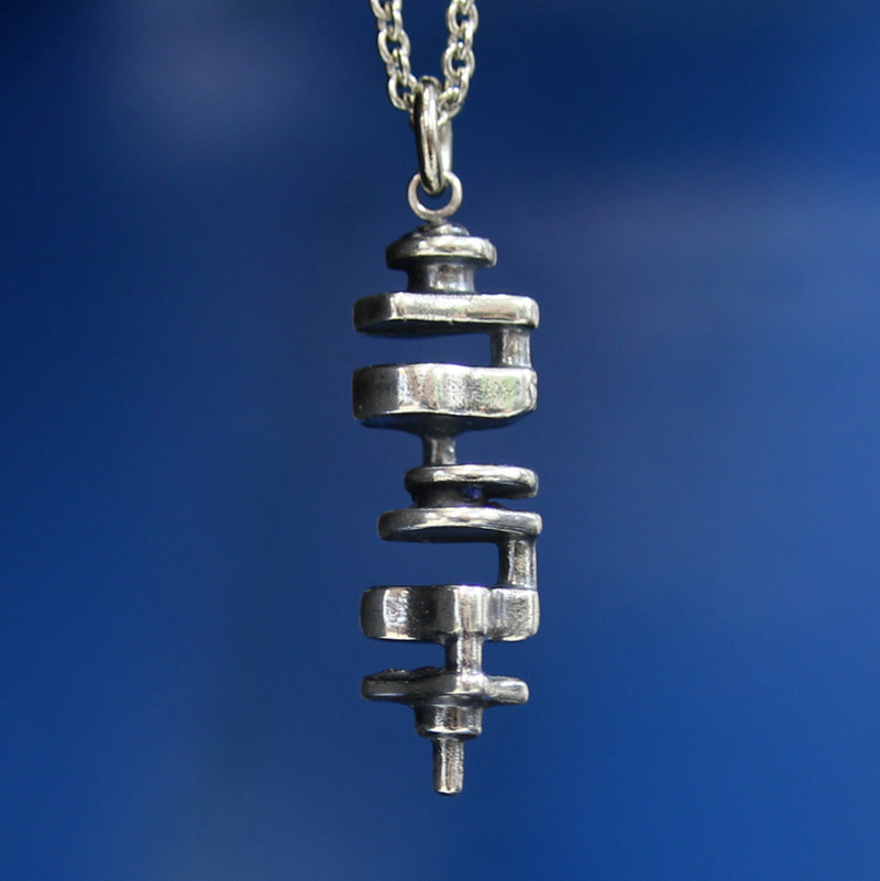 Crankshaft Necklace in Sterling Silver