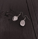Turtle Shell Earrings in Sterling Silver