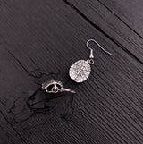 Turtle Shell Earrings in Sterling Silver
