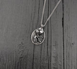 Kissing Skeletons Necklace in Solid Stainless Steel