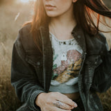 Elk Antler Ring Sterling Silver
