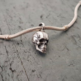Human Skull Cremation Necklace Charm – Sterling Silver