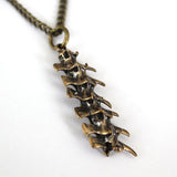Snake Vertebrae Necklace - Handmade Prairie Rattlesnake Bone Pendant Jewelry