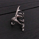 Elk Antler Ring Sterling Silver