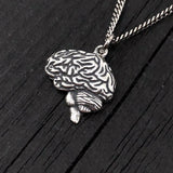 Brain Necklace Sterling Silver Anatomical Brain Neuro Jewelry Neurologist Gift Cerebral Cranium Medical Doctor Nurse Present Pendant