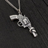 Sterling Silver Knotted Gun Pendant: Symbol of Peace and Non-Violence, Symbolic Jewelry,