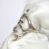 Elk Antler Ring Sterling Silver