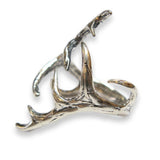 Elk Antler Ring Sterling Silver