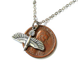 Raven Pendant Necklace – Sterling Silver Soaring Bird Jewelry by Moon Raven Designs