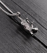 Hanging Baby Possum Pendant Necklace - Solid 925 Sterling Silver Multiple Chain Lengths Animal Jewelry Gift for Her