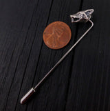 Wolf Ascot Stickpin in Sterling Silver