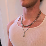 Hypoallergenic Stainless Steel Guillotine Charm Pendant Necklace
