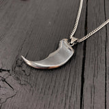 Large Bear Claw Pendant Necklace - Solid 925 Sterling Silver - Bear Claw Statement Piece - Life Size Bear Claw Gift For Him - Gift For Her