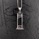 Guillotine Charm Pendant - Small Bronze Jewelry With Three Dimensional Detail