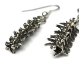 Snake Vertebrae Earrings – Sterling Silver, Delicate 3D Reptile Bone Accessories