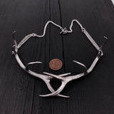 Elk Antler Necklace in Solid Sterling Silver