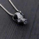 Gas Mask Necklace in Solid Sterling Silver Steampunk Gas Mask Pendant