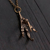 Raven Claw Necklace – Hand Crafted Bronze Claw Pendant by Moon Raven Designs