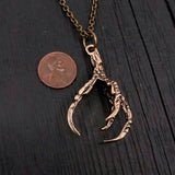 Raven Claw Necklace – Hand Crafted Bronze Claw Pendant by Moon Raven Designs