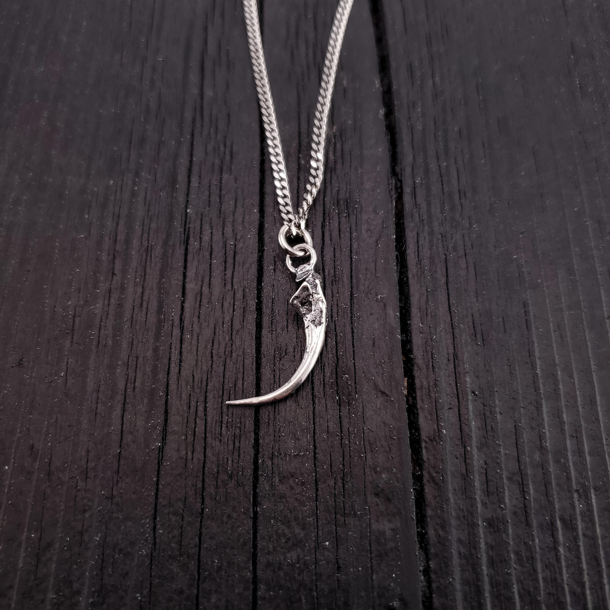 Rattlesnake Fang Charm Pendant Necklace - Moon Raven Designs 