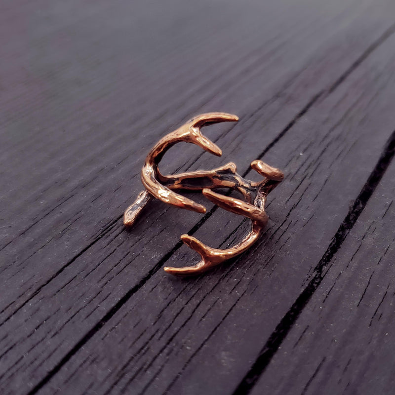 Deer Antler Adjustable Ring - Moon Raven Designs