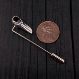 Sterling Silver Raven Skull Ascot Pin