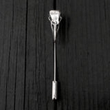 Sterling Silver Raven Skull Ascot Pin