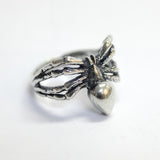 Sterling Silver Spider Ring – Handcrafted Arachnid Statement Band, Unique Gift