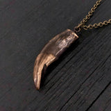 Wolf Tooth Necklace - Handcrafted Large Canine Pendant by Moon Raven Designs