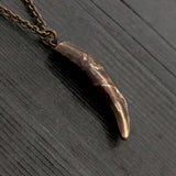 Wolf Tooth Necklace - Handcrafted Large Canine Pendant by Moon Raven Designs