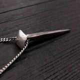 Sterling Silver Arrowhead Pendant - Coffin Nail Necklace by Moon Raven Designs Gothic Jewelry