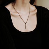 Sterling Silver Arrowhead Pendant - Coffin Nail Necklace by Moon Raven Designs Gothic Jewelry