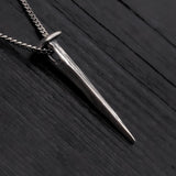 Sterling Silver Arrowhead Pendant - Coffin Nail Necklace by Moon Raven Designs Gothic Jewelry